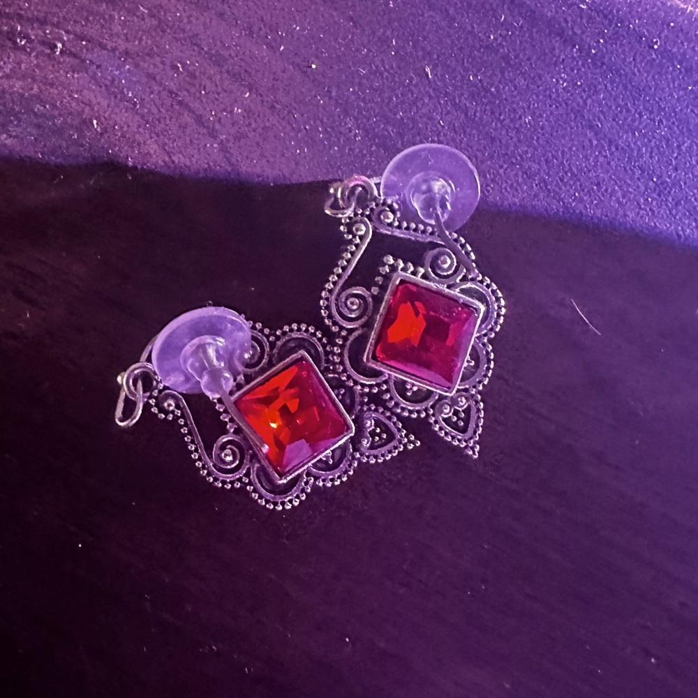 Ruby earrings